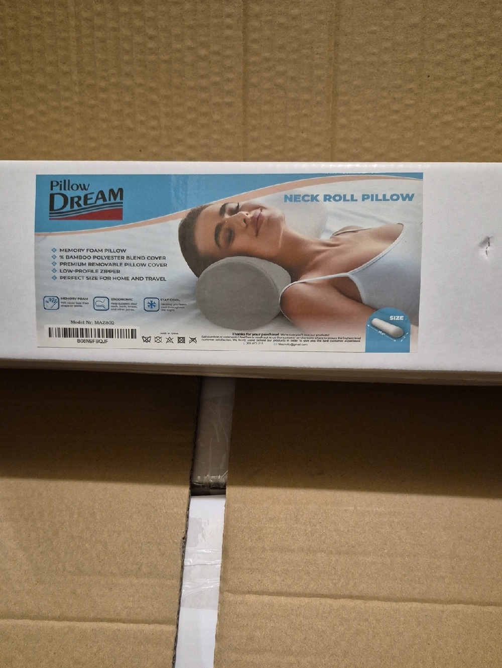 Pillow Dream Neck Roll Pillow - Light Gray